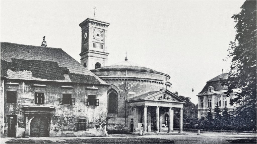 Kirchenplatz mit Kirche und Altem Schloss, Fotografie 1930